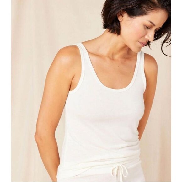 NWT Andie Swim The Scoop Tank in Snow White Size XL - Picture 1 of 9